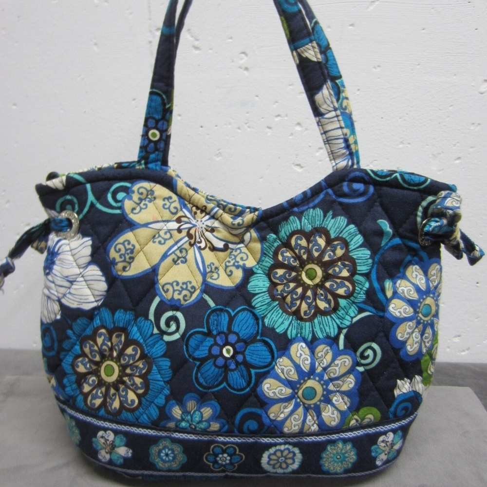 Vera Bradley Blue and Green Floral Shoulder Bag
